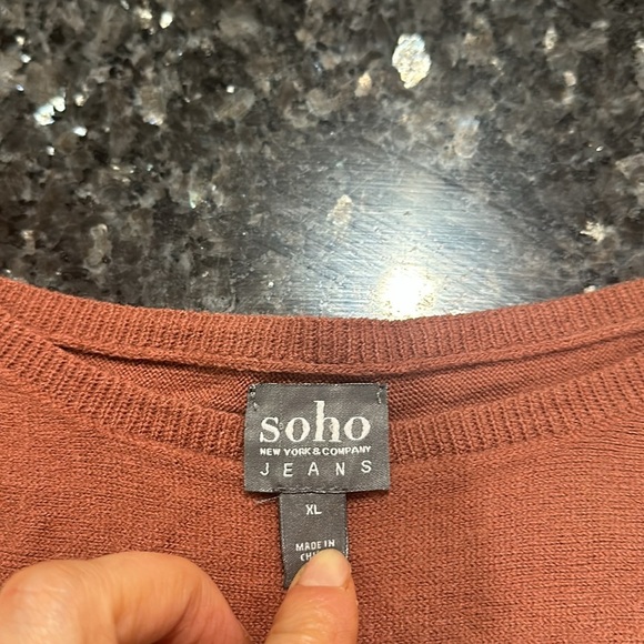 Soho Women's Long Sleeve Brown Top - Picture 7 of 8